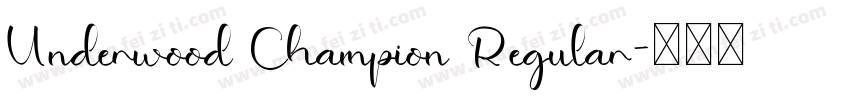 Underwood Champion Regular字体转换